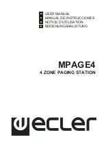 Preview for 1 page of Ecler MPAGE4 User Manual