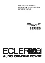 Предварительный просмотр 1 страницы Ecler PhiloS 10 Instruction Manual