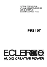 Preview for 1 page of Ecler PRS10T Instruction Manual