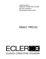 Ecler SMAC PRO30 User Manual preview