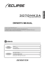 Предварительный просмотр 1 страницы Eclipse 307DMK2A Owner'S Manual