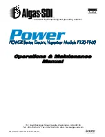 Preview for 1 page of Eclipse Algas-SDI POWER Series Operation & Maintenance Manual