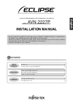 Preview for 1 page of Eclipse AVN 2227P Installation Manual