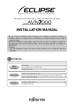 Eclipse AVN7000 Installation Manual preview