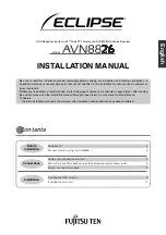 Предварительный просмотр 1 страницы Eclipse AVN8826 Installation Manual