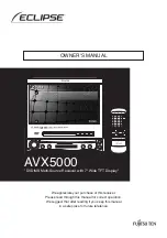 Предварительный просмотр 1 страницы Eclipse AVX5000 Owner'S Manual