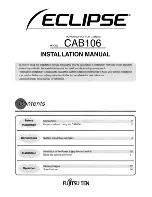 Preview for 1 page of Eclipse cab106 Installation Manual