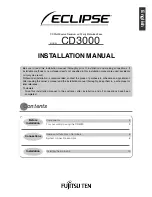 Eclipse CD3000 Installation Manual preview