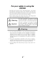 Предварительный просмотр 2 страницы Eclipse CD3434 Owner'S Manual