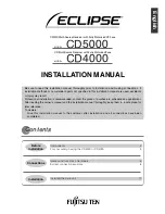 Eclipse CD5000 - ECLIPSE - Radio Installation Manual preview