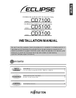 Preview for 1 page of Eclipse CD5100 Installation Manual