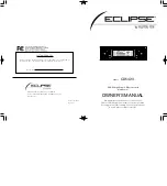 Предварительный просмотр 1 страницы Eclipse CD5423 Owner'S Manual