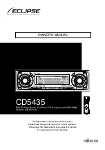 Preview for 1 page of Eclipse CD5435 Owner'S Manual