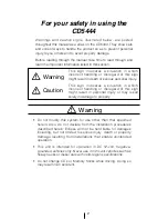 Предварительный просмотр 2 страницы Eclipse CD5444 Owner'S Manual