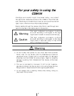 Предварительный просмотр 2 страницы Eclipse CD8454 Owner'S Manual