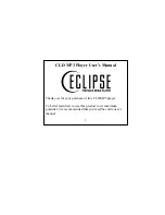 Eclipse CLD User Manual предпросмотр