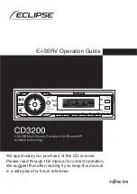Preview for 1 page of Eclipse E-iSERV CD3200 Operation Manual