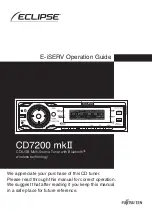 Предварительный просмотр 1 страницы Eclipse E-iSERV CD7200 mkII Operation Manual