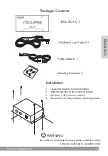 Preview for 5 page of Eclipse ECL-SC1 Owner'S Manual