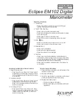 Предварительный просмотр 1 страницы Eclipse EM102 Instruction Manual