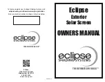 Eclipse Exterior Solar Screen Owner'S Manual предпросмотр