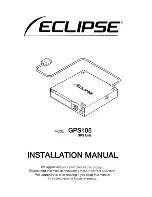 Предварительный просмотр 1 страницы Eclipse GPS105 Installation Manual