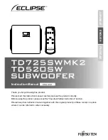 Eclipse TD520SW Instruction Manual preview