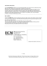 Предварительный просмотр 2 страницы ECM Manufacture 81084 User Manual