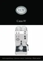 Предварительный просмотр 1 страницы ECM Manufacture Casa IV Instruction Manual