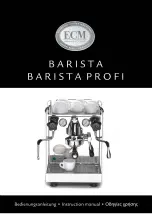 Preview for 1 page of ECM Barista Instruction Manual