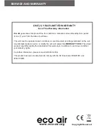 Предварительный просмотр 16 страницы Eco Air ECO-DD122 MK4 User Manual