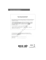 Preview for 12 page of Eco Air ECO DD122FW SIMPLE User Manual