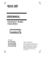 Предварительный просмотр 1 страницы Eco Air ECO1201SN User Manual