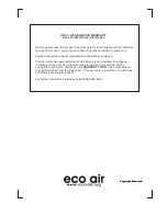 Preview for 16 page of Eco Air ECO1202SQN User Manual