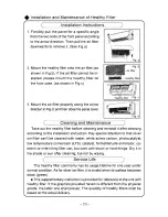 Предварительный просмотр 29 страницы Eco Air ECO1212S Installation And Operation Manual