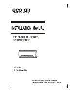 Предварительный просмотр 1 страницы Eco Air ECO2406SD Installation Manual