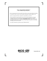 Предварительный просмотр 18 страницы Eco Air ECO906SD Installation Manual