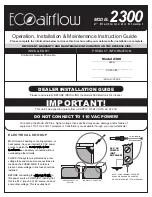 Eco Airflow 2300 Quick Start Manual preview