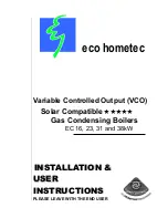 Preview for 1 page of Eco Hometec EC 38kW Installation & User'S Instructions