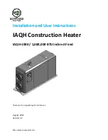 Eco Power Equipment IAQH Series Installation And User Instructions Manual предпросмотр