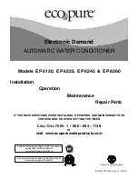 Preview for 1 page of Eco Pure EP 6260 Installation And Operation Manual