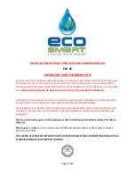 Предварительный просмотр 1 страницы Eco-Smart ECO 36 Installation Instructions & Owner'S Manual