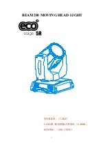 Предварительный просмотр 1 страницы Eco Stage 5R BEAM200 Manual