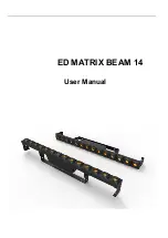 Предварительный просмотр 1 страницы Eco Stage ED MATRIX BEAM 14 User Manual