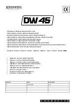 Preview for 1 page of Eco Tech DW 45 Manual For Use And Maintenance