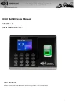 Eco TimePrint ECO TA500 User Manual preview