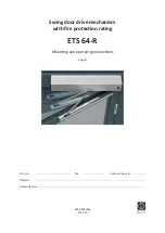 Eco ETS 64-R Mounting And Operating Instructions предпросмотр