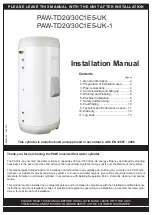 Preview for 1 page of eco3energy PAW-TD20C1E5-UK Installation Manual