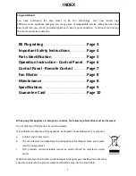 Preview for 2 page of Ecoair Kinetic Manual