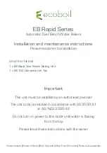 Ecoboil EB Rapid Series Installation And Maintenance Instructions preview